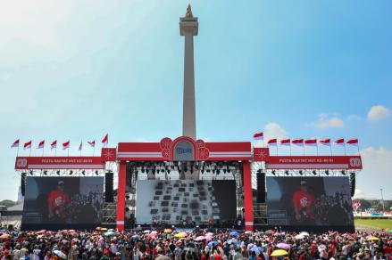 Gelar Panggung Hiburan di Monas, Sukseskan Pesta Rakyat dan Karnaval HUT ke-80 RI