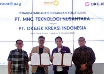 MNC Kapital Teken Perjanjian dengan Okejek untuk Luncurkan Dompet Digital OKEPay