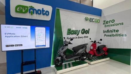 Layanan Ojol Motor Listrik EVMoto Diluncurkan dengan Armada dari Grup KRYA-ECGO